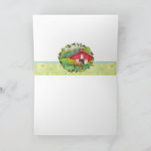 Illustriertes Tabby im Garten Individuelle Glückwü Karte (Innenseite)