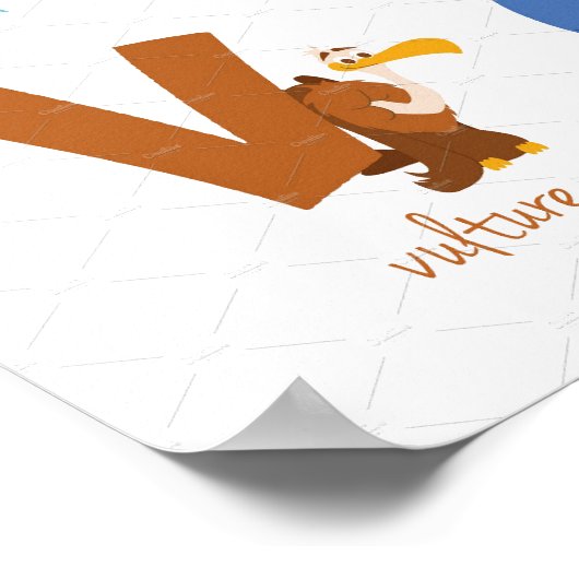 Illustriertes Tier Alphabet Poster (Ecke)