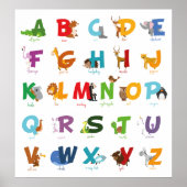 Illustriertes Tier Alphabet Poster (Vorne)