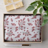 Illustriertes Tissue Paper von Red Holly Berries Seidenpapier (Geschenk)