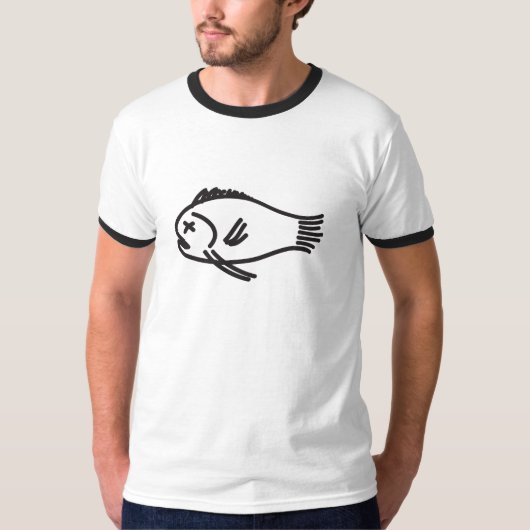Illustriertes totes Fisch-T-Shirt T-Shirt (Vorderseite)