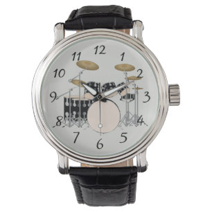Illustriertes TrommelSet Armbanduhr