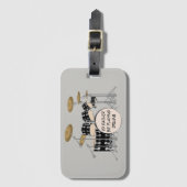 Illustriertes TrommelSet Gepäckanhänger (Vorderseite Vertikal)