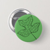 Illustriertes Tulip Tree Leaf Button (Vorne & Hinten)