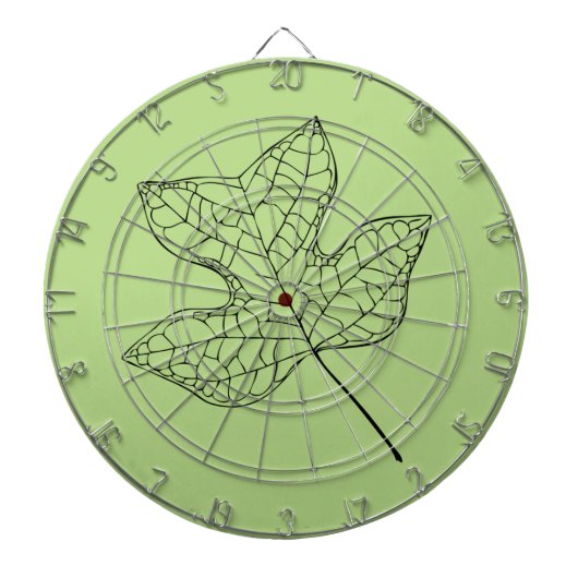 Illustriertes Tulip Tree Leaf Dartscheibe (vorne)