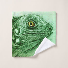 Illustriertes Waschlappen - Iguana