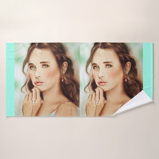 Illustriertes Waschlappen - Lady of Spring Badehandtuch (Badehandtuch)