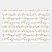 Illustriertes Weihnachtsfarbenwappenpapier Geschenkpapier Set (Vorderseite)