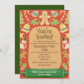 Illustriertes Weihnachtskost Einladung (Vorne/Hinten)