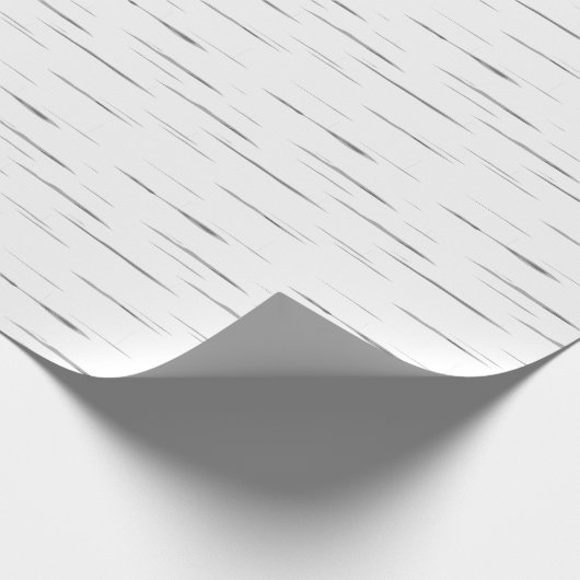 Illustriertes, weißes, graues Birkenmuster Muster Geschenkpapier (Ecke)