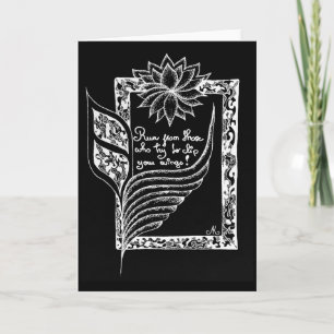 Illustriertes Zitat von inspirierenden roten Flags Karte