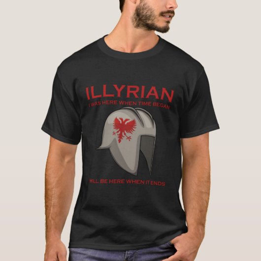 Illyrian Balkan Autochthonous Kosovo Skanderbeg Al T-Shirt (Vorderseite)
