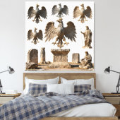 IllyrianAltarRelics-SacredEagleArtBundleV HERSYM  Leinwanddruck (Insitu (Schlafzimmer))