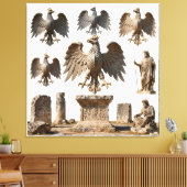 IllyrianAltarRelics-SacredEagleArtBundleV HERSYM  Leinwanddruck (Insitu (Wohnzimmer))
