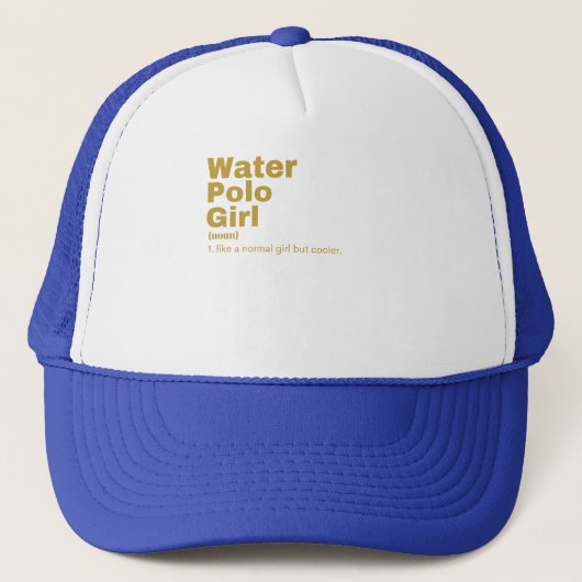 ilm Girl - Water Polo Truckerkappe (Vorderseite)