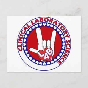 iLove LABRADOR Round LABORATORY WISSENSCHAFTLER Postkarte