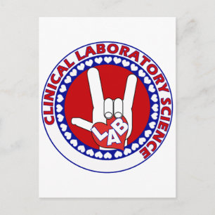 iLove LABRADOR Round LABORATORY WISSENSCHAFTLER Postkarte