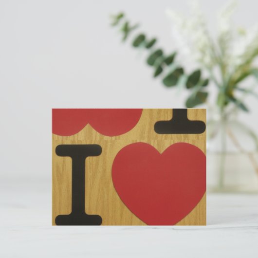 iLove Postkarte (Stehend Vorderseite)