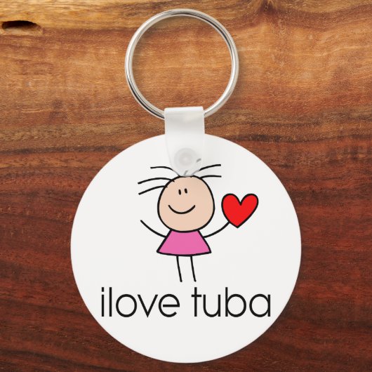 iLove Tuba-Geschenk Schlüsselanhänger (Vorderseite)