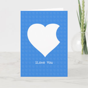 iLove You Card-blau Feiertagskarte