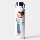Ilove you - Floral Water Flasche (Vorne)