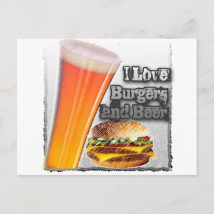 ILoveBurgersandBeer Tall One Postkarte