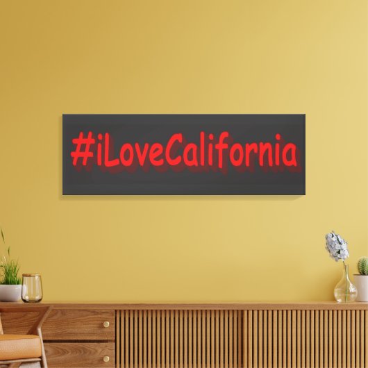 "#iLoveCalifornia " Niedliches Design. Jetzt kaufe Leinwanddruck (Insitu (Wohnzimmer))