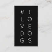 #ILOVEDOGS Hashtag Loyalitätskarte Treuekarte (Vorderseite)