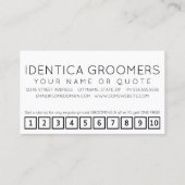 #ILOVEDOGS Hashtag Loyalitätskarte Treuekarte (Rückseite)