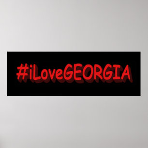 "#iLoveGEORGIA " Niedliches Design. Jetzt kaufen Poster