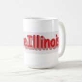 "#iLoveIllinois " Niedliches Design. Jetzt kaufen Kaffeetasse (VorderseiteRechts)