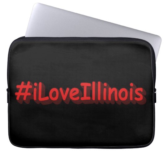 "#iLoveIllinois " Niedliches Design. Jetzt kaufen Laptopschutzhülle (Vorderseite)