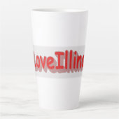 "#iLoveIllinois " Niedliches Design. Jetzt kaufen Milchtasse (Vorderseite)