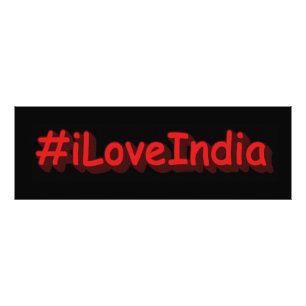 "#iLoveIndia " Niedliches Design. Jetzt kaufen Fotodruck