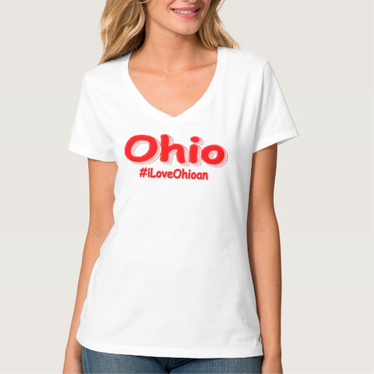 "#iLoveOhioan" Niedliches Design. Jetzt kaufen T-Shirt (Vorderseite)