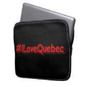 "#iLoveQuebec " Niedliches Design. Jetzt kaufen Laptopschutzhülle (Vorderseite Links)