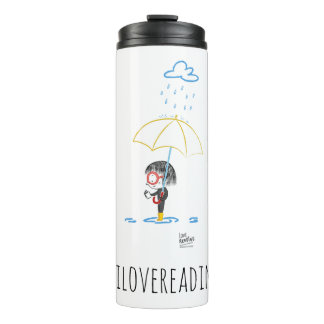 #ilovereading plastische Wasserflasche Thermosbecher