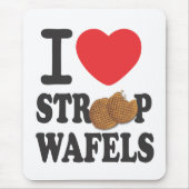 iLoveStroopwafels.com-Mäusematte Mousepad (Vorne)