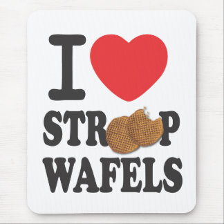 iLoveStroopwafels.com-Mäusematte Mousepad