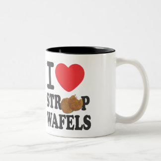 iLoveStroopwafels.com-Unterzeichnungs-Kaffee-Tasse Zweifarbige Tasse