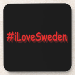 "#iLoveSweden" Niedliches Design. Jetzt kaufen Getränkeuntersetzer