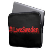 "#iLoveSweden" Niedliches Design. Jetzt kaufen Laptopschutzhülle (Vorderseite Links)