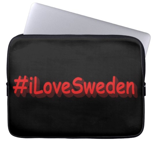 "#iLoveSweden" Niedliches Design. Jetzt kaufen Laptopschutzhülle (Vorderseite)