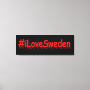 "#iLoveSweden" Niedliches Design. Jetzt kaufen Leinwanddruck