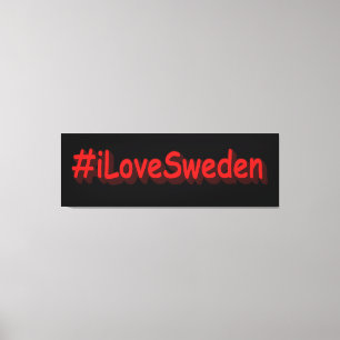 "#iLoveSweden" Niedliches Design. Jetzt kaufen Leinwanddruck