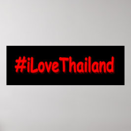 "#iLoveThailand" Niedliches Design. Jetzt kaufen Poster