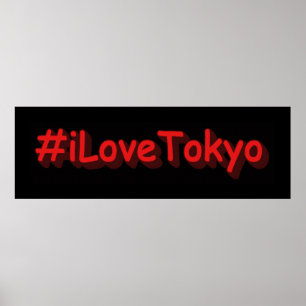 "#iLoveTokyo" Niedliches Design. Jetzt kaufen Canv Poster