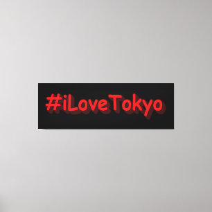 "#iLoveTokyo" Niedliches Design. Jetzt kaufen Leinwanddruck