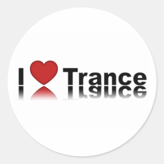 ILoveTrance Runder Aufkleber (Vorderseite)