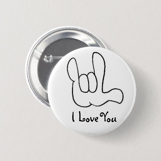 Iloveu1, i-Liebe Sie - amerikanisches Button (Vorne & Hinten)